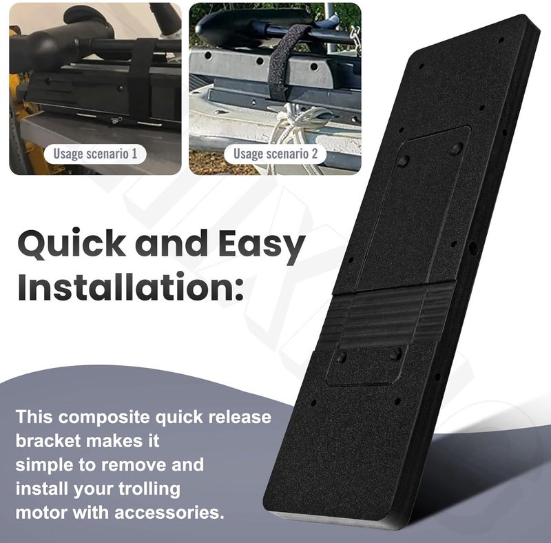 ZHIXING 1854023 MKA-23 Composite Quick Release Bracket Compatible with Ul-trex, Maxx-um, Ed-ge, Fortr-ex, Ripti-de Trolling Motors with Accessories Easy to Remove and Install - Image 4